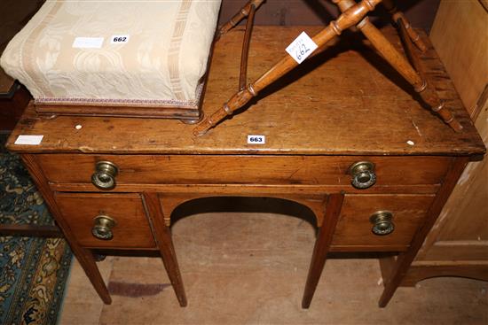 19th century kneehole side table